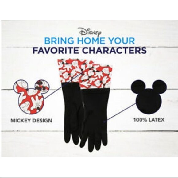 Mickey Mouse Disney Cleaning Multi Purpose Gloves Reusable Black Multi C… - Picture 7 of 16